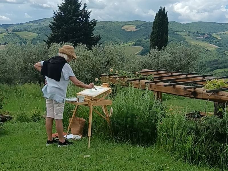 Watercolor painting classes in Chianti