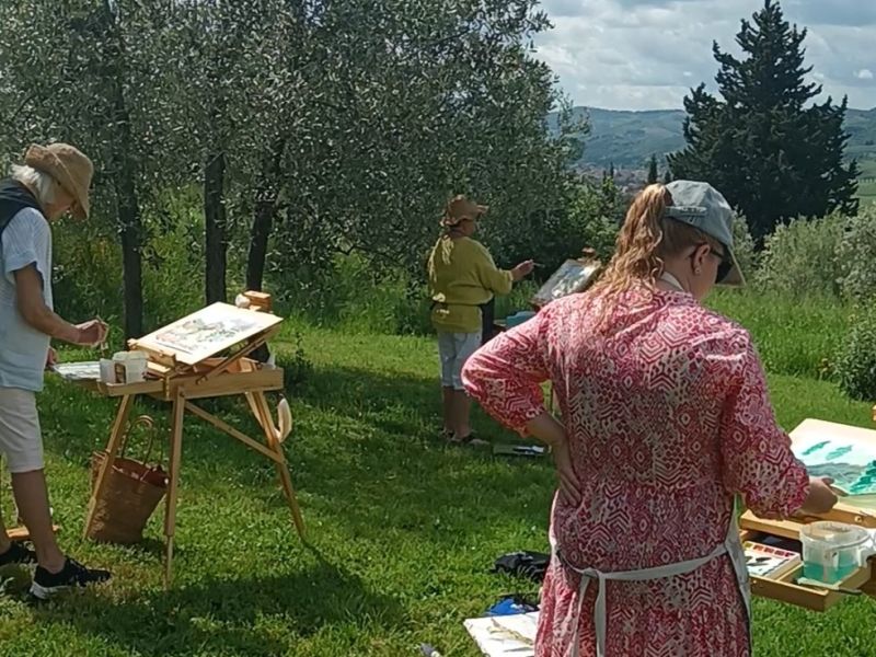 Watercolor painting classes in Chianti